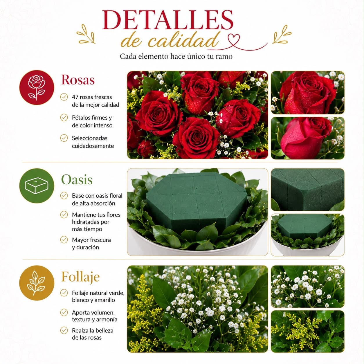 Arreglo Floral en Forma de Corazón con 47 Rosas
