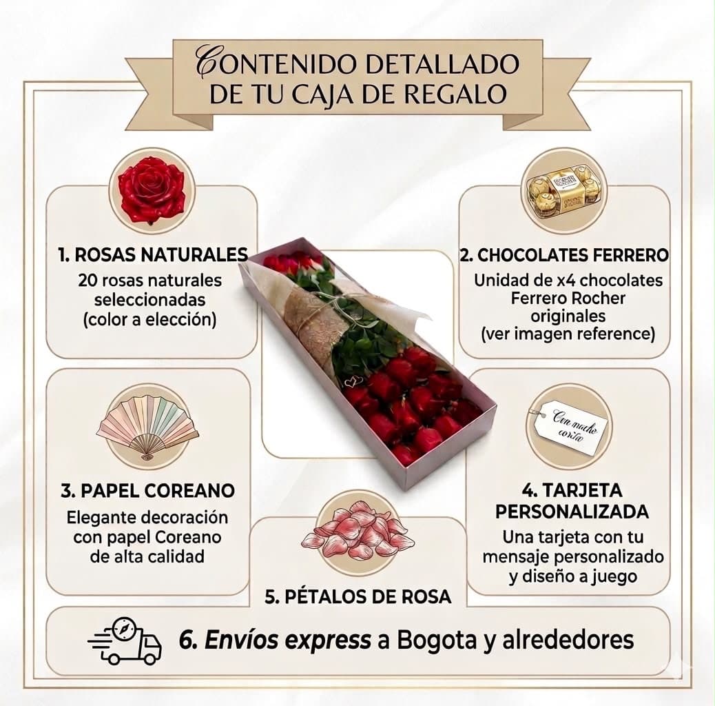 Caja Regalo de Flores