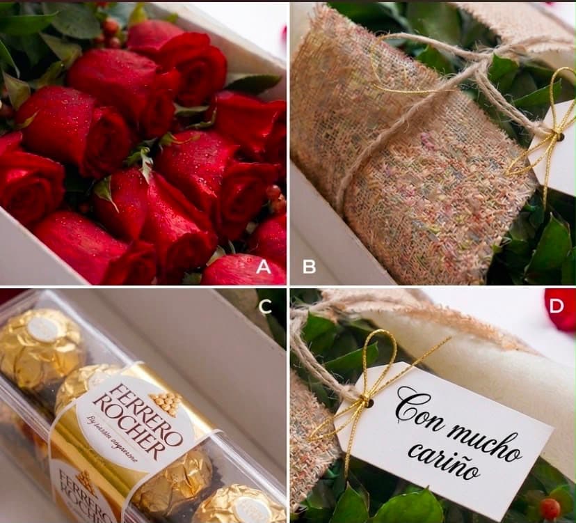 Caja Regalo de Flores