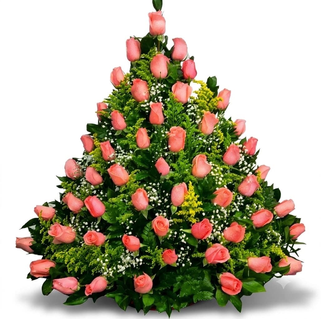 Arreglo Floral Premium de 50 Rosas Naturales
