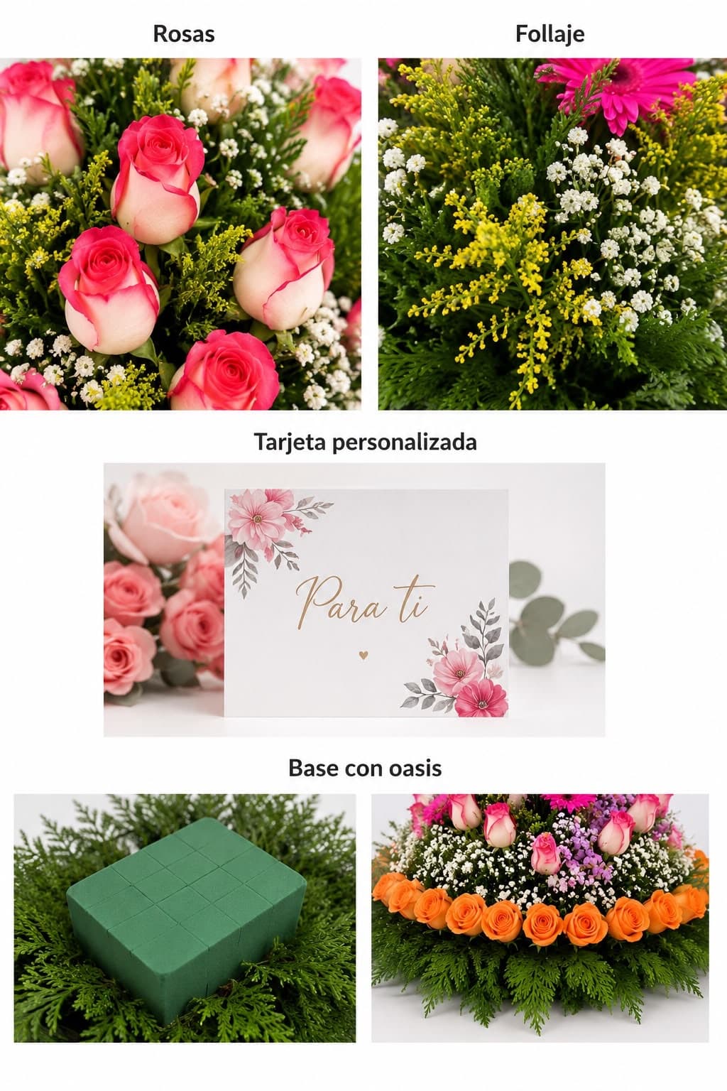 Arreglo Floral Monumental con 50 Rosas Gerberas y Heliconias